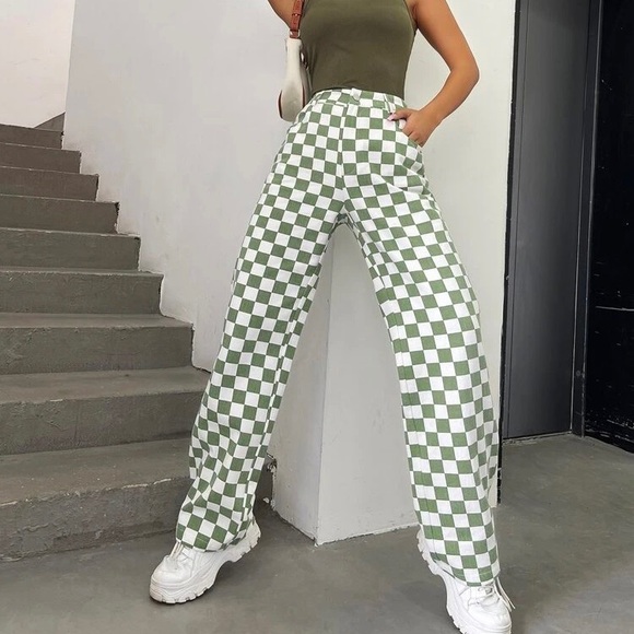 SHEIN Denim - Checkered High Waisted Jeans - 30